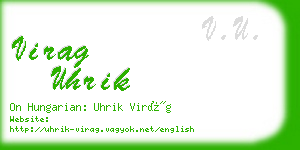 virag uhrik business card